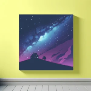 Cosmic Homestead | Illustrated Landscape Space Art | LoveSpaceArt