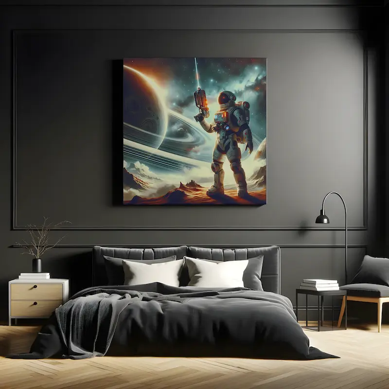 Galactic Adventure | Futuristic Astronaut Landscape Space Art | LoveSpaceArt