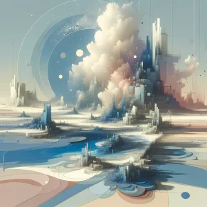 Blue Serenity of Otherworld | Surreal Landscape Space Art | LoveSpaceArt