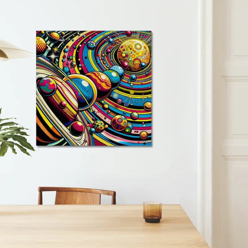 Vibrant Space Planetary Orbs | Pop Art Space Art | LoveSpaceArt