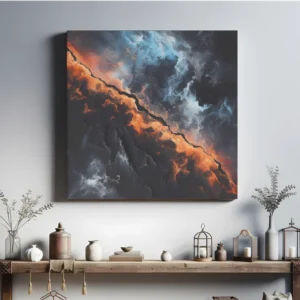 Confluence of Ice and Fire | Abstract Space Art | LoveSpaceArt