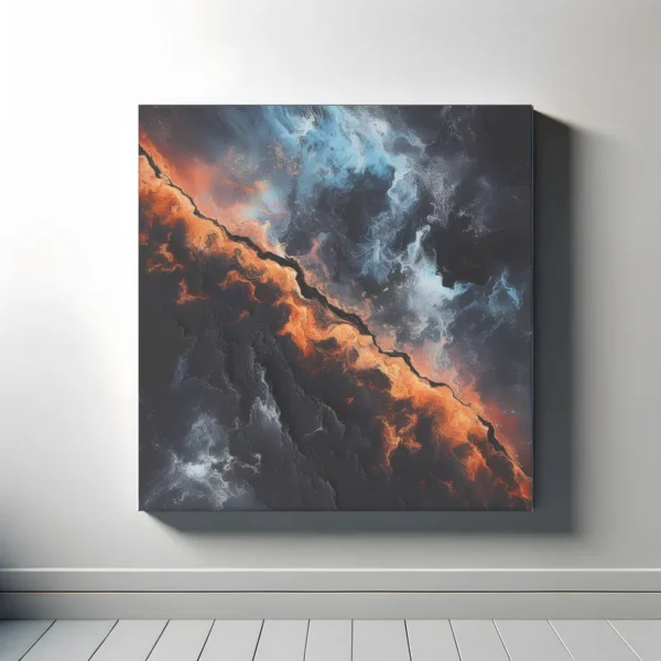 Confluence of Ice and Fire | Abstract Space Art | LoveSpaceArt