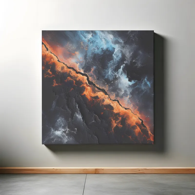 Confluence of Ice and Fire | Abstract Space Art | LoveSpaceArt