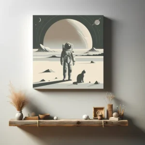 Cosmic Companionship | Illustrated Retro Space Art | LoveSpaceArt