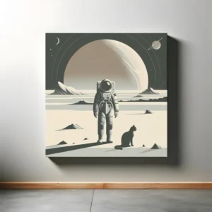 Cosmic Companionship | Illustrated Retro Space Art | LoveSpaceArt