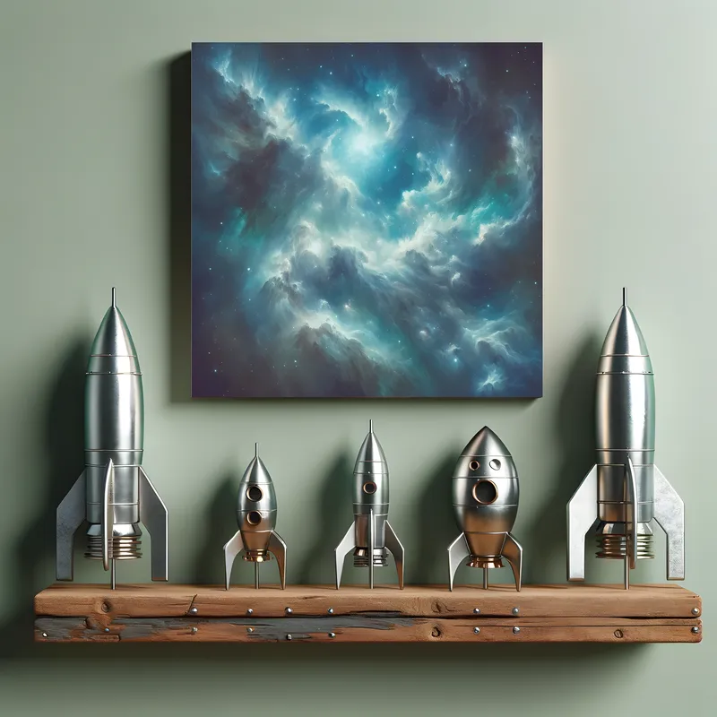 Ethereal Azure Whispers | Realistic Nebula Space Art Print | LoveSpaceArt