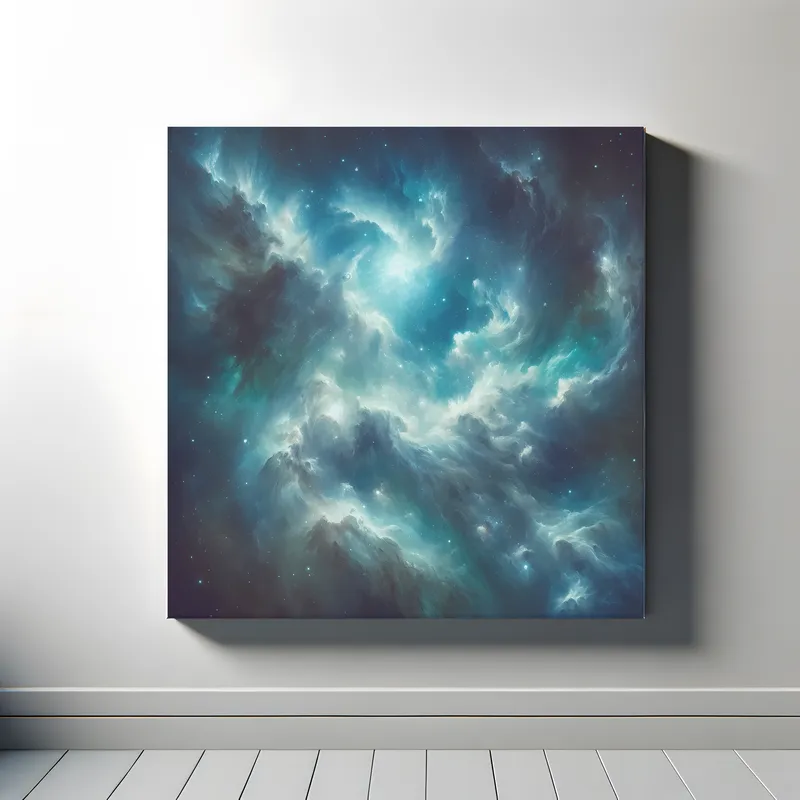 Ethereal Azure Whispers | Realistic Nebula Space Art Print | LoveSpaceArt