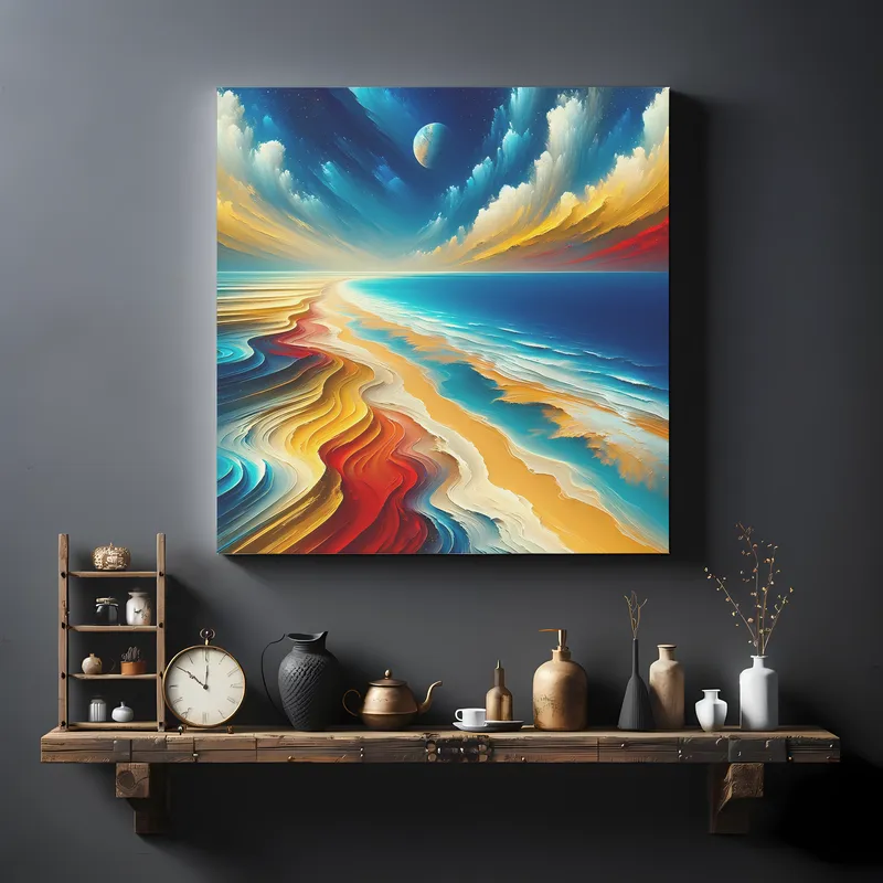 Ethereal Shores of Distant Tides | Abstract Space Art | LoveSpaceArt