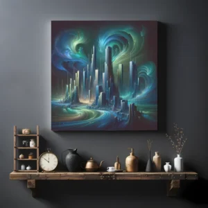 Luminous Swirls of Gaia City | Abstract Space Art | LoveSpaceArt