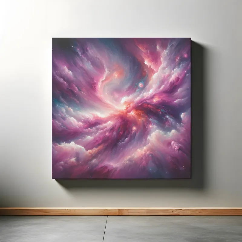 Nebulous Pink Clouds | Abstract Nebula Space Art Print | LoveSpaceArt