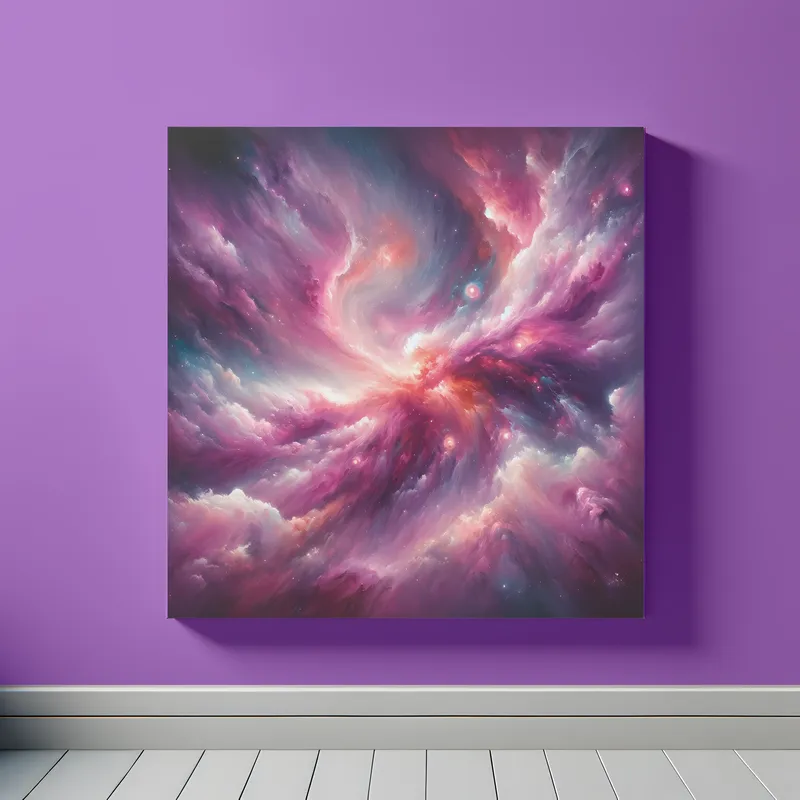 Nebulous Pink Clouds | Abstract Nebula Space Art Print | LoveSpaceArt