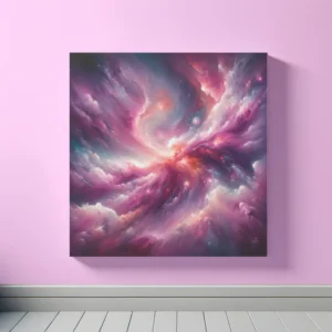 Nebulous Pink Clouds | Abstract Nebula Space Art Print | LoveSpaceArt