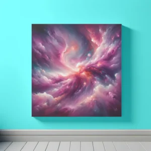 Nebulous Pink Clouds | Abstract Nebula Space Art Print | LoveSpaceArt