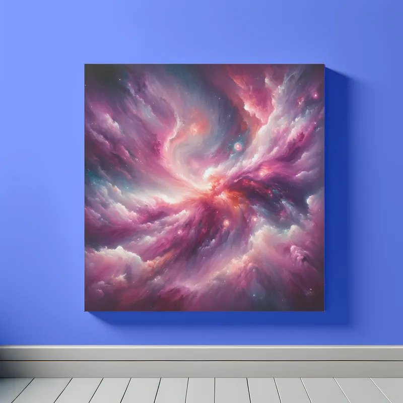 Nebulous Pink Clouds | Abstract Nebula Space Art Print | LoveSpaceArt