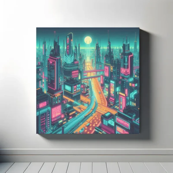 Neon Metropolis | Cyberpunk Space Art | LoveSpaceArt