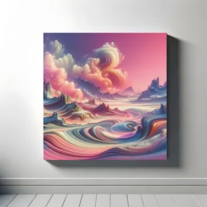 Pink Skies of the Unknown | Abstract Landscape Space Art Print | LoveSpaceArt