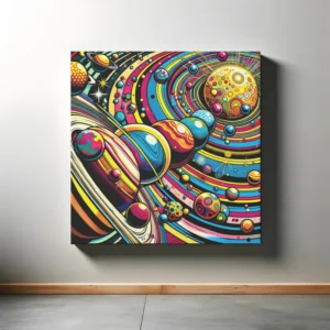 Vibrant Space Planetary Orbs | Pop Art Space Art | LoveSpaceArt