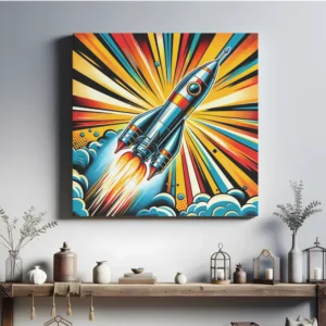 Blast Off Brilliance | Pop Art Space Art Print | LoveSpaceArt