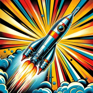 Blast Off Brilliance | Pop Art Space Art Print | LoveSpaceArt