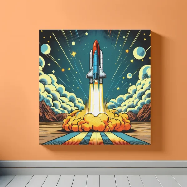 Cosmic Ascent Unleashed | Pop Art Space Art Print | LoveSpaceArt