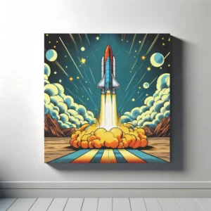 Cosmic Ascent Unleashed | Pop Art Space Art Print | LoveSpaceArt