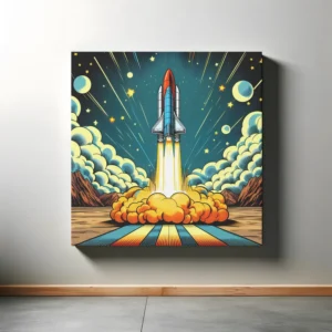 Cosmic Ascent Unleashed | Pop Art Space Art Print | LoveSpaceArt