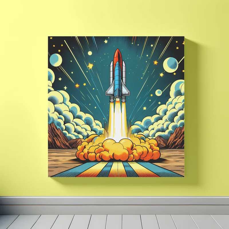 Cosmic Ascent Unleashed | Pop Art Space Art Print | LoveSpaceArt