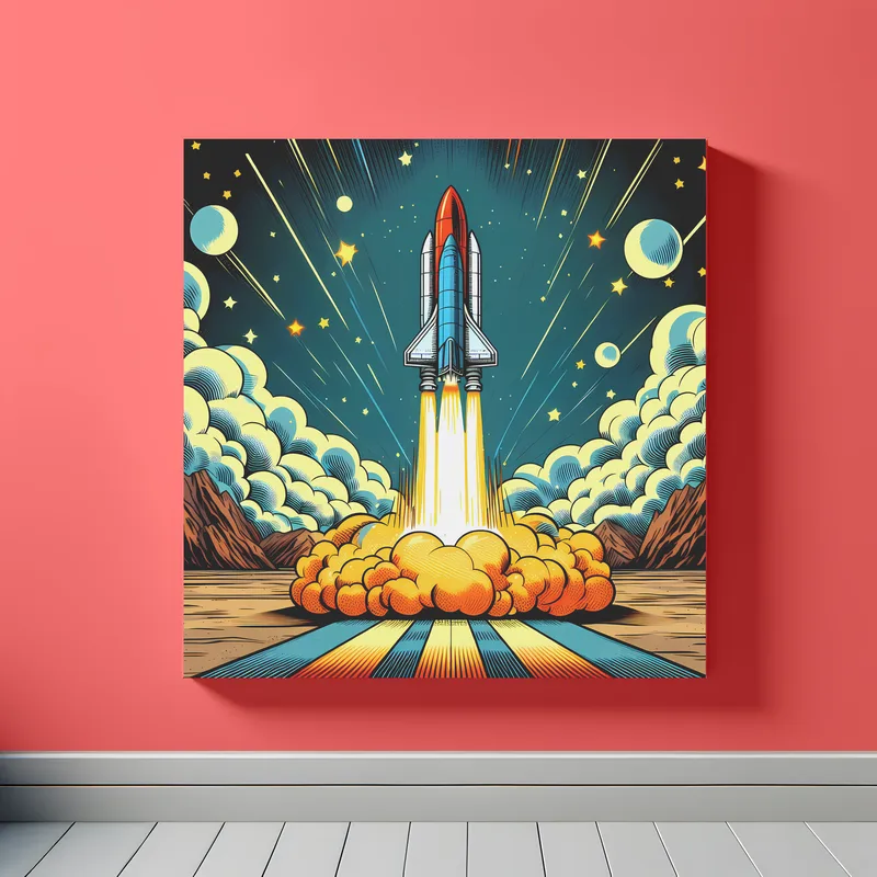 Cosmic Ascent Unleashed | Pop Art Space Art Print | LoveSpaceArt