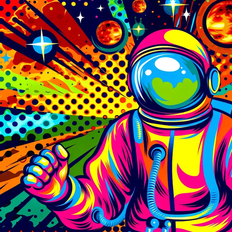 Cosmic Astro Odyssey | Pop Art Space Art Print | LoveSpaceArt