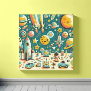 Cosmic Playtime Adventure | Retro Space Art Prints | LoveSpaceArt