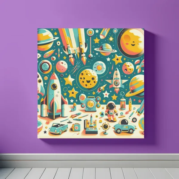 Cosmic Playtime Adventure | Retro Space Art Prints | LoveSpaceArt