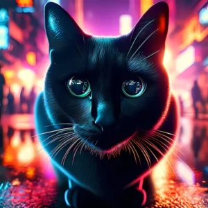 Cyberpunk Whiskers | Surreal Space Art Print | LoveSpaceArt