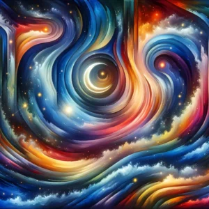 Galactic Serenity Cascade | Abstract Space Art Print | LoveSpaceArt