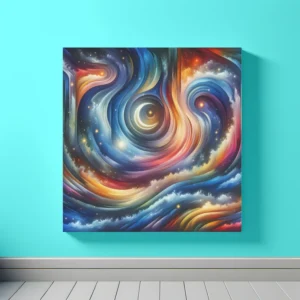 Galactic Serenity Cascade | Abstract Space Art Print | LoveSpaceArt