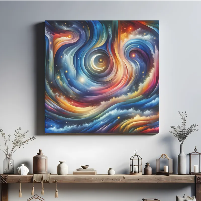 Galactic Serenity Cascade | Abstract Space Art Print | LoveSpaceArt