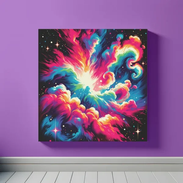 Neon Cosmos Dance | Pop Art Space Art Print | LoveSpaceArt