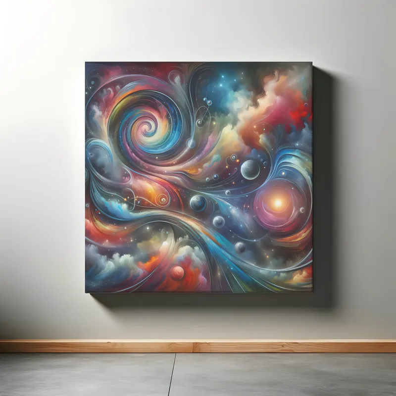 Orbital Echoes Canvas | Abstract Space Art Print | LoveSpaceArt