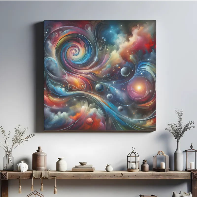 Orbital Echoes Canvas | Abstract Space Art Print | LoveSpaceArt