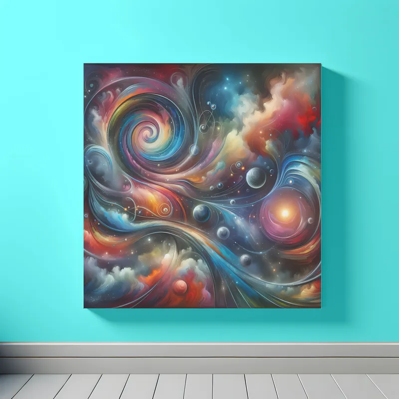 Orbital Echoes Canvas | Abstract Space Art Print | LoveSpaceArt