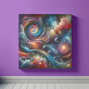 Orbital Echoes Canvas | Abstract Space Art Print | LoveSpaceArt