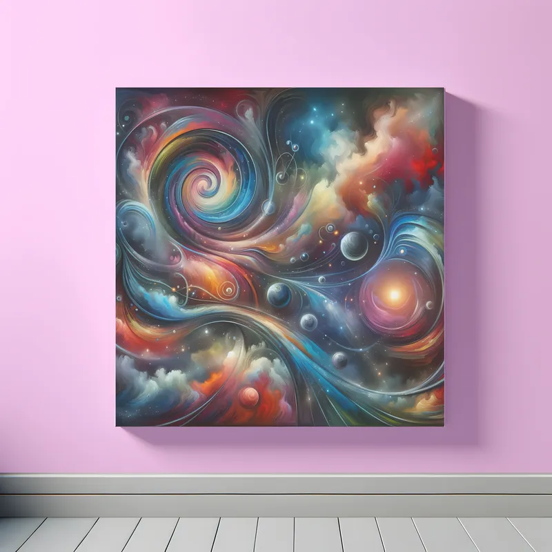 Orbital Echoes Canvas | Abstract Space Art Print | LoveSpaceArt