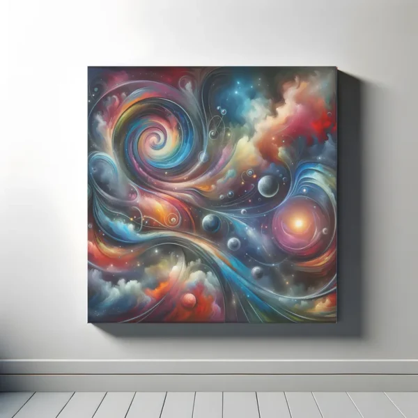 Orbital Echoes Canvas | Abstract Space Art Print | LoveSpaceArt