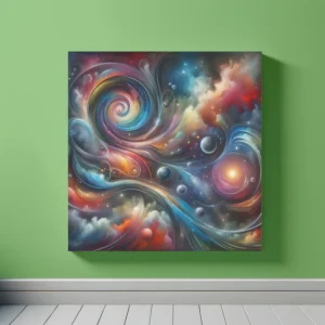 Orbital Echoes Canvas | Abstract Space Art Print | LoveSpaceArt