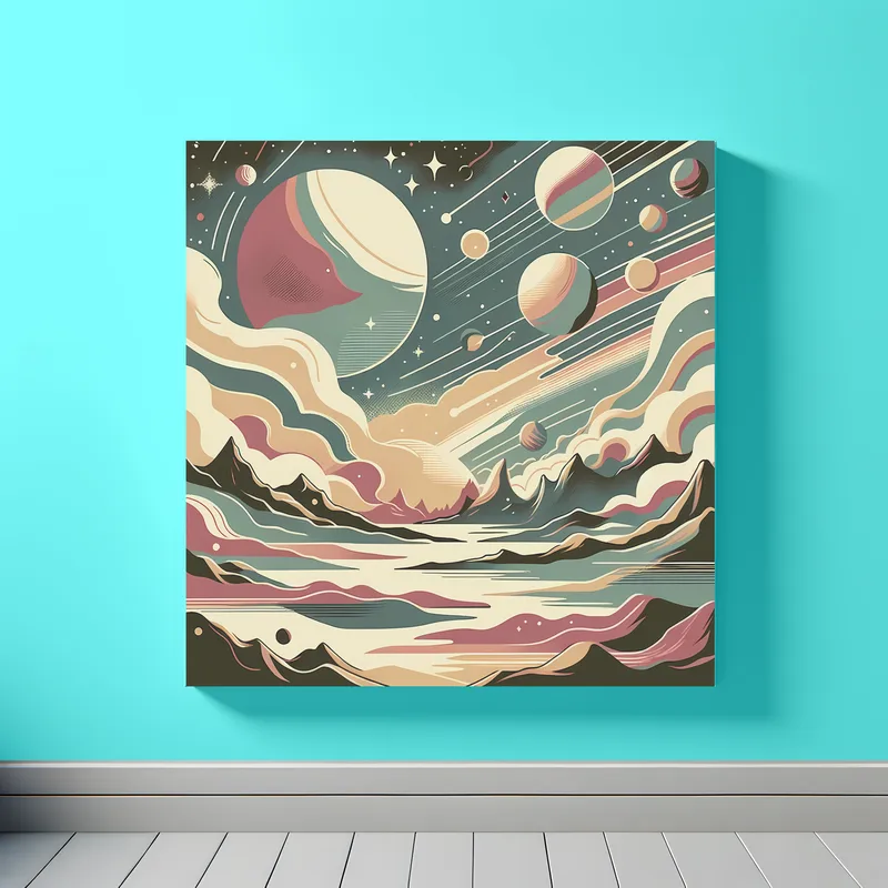 Retro Cosmic Vista | Retro Space Art Prints | LoveSpaceArt