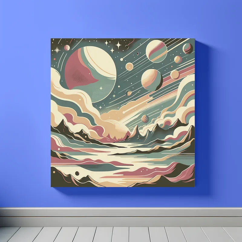 Retro Cosmic Vista | Retro Space Art Prints | LoveSpaceArt