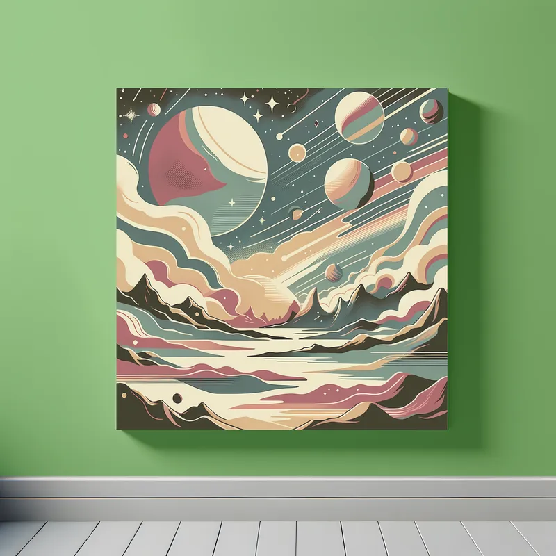 Retro Cosmic Vista | Retro Space Art Prints | LoveSpaceArt