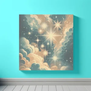 Starry Nostalgia – Retro Celestial Elegance | Retro Space Art Prints | LoveSpaceArt