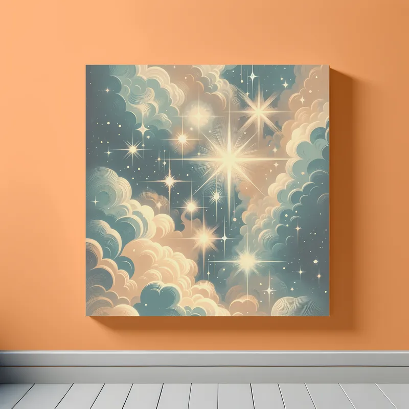 Starry Nostalgia – Retro Celestial Elegance | Retro Space Art Prints | LoveSpaceArt