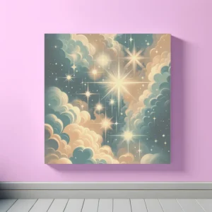 Starry Nostalgia – Retro Celestial Elegance | Retro Space Art Prints | LoveSpaceArt