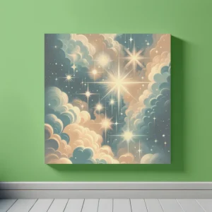 Starry Nostalgia – Retro Celestial Elegance | Retro Space Art Prints | LoveSpaceArt